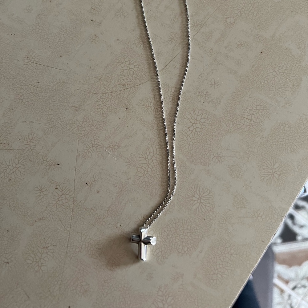 Sterling silver Tiffany & Co Cross Necklace